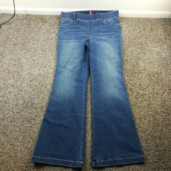 Spanx Jeans Flare Vintage Indigo Blue High Rise Size 1X 20456R - Picture 2 of 12